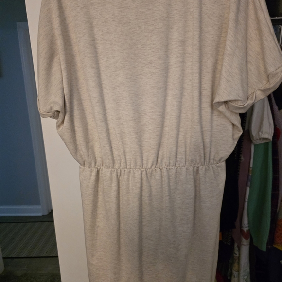 Express Cream Ruched Mini Dress - Picture 4 of 5